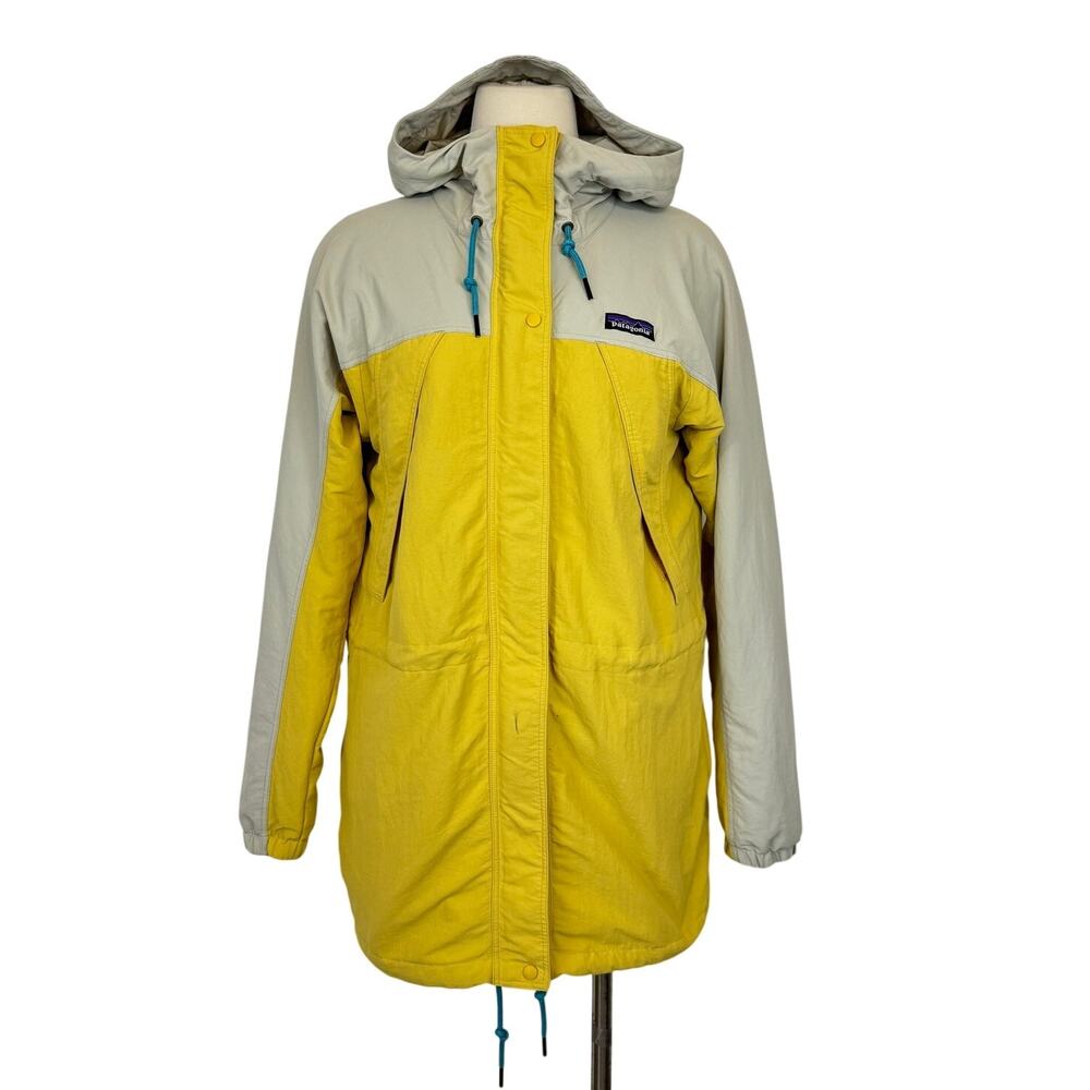 Patagonia Skyforest Parka Jacket Hooded Full-Zip in Surfboard Yellow Women’s M